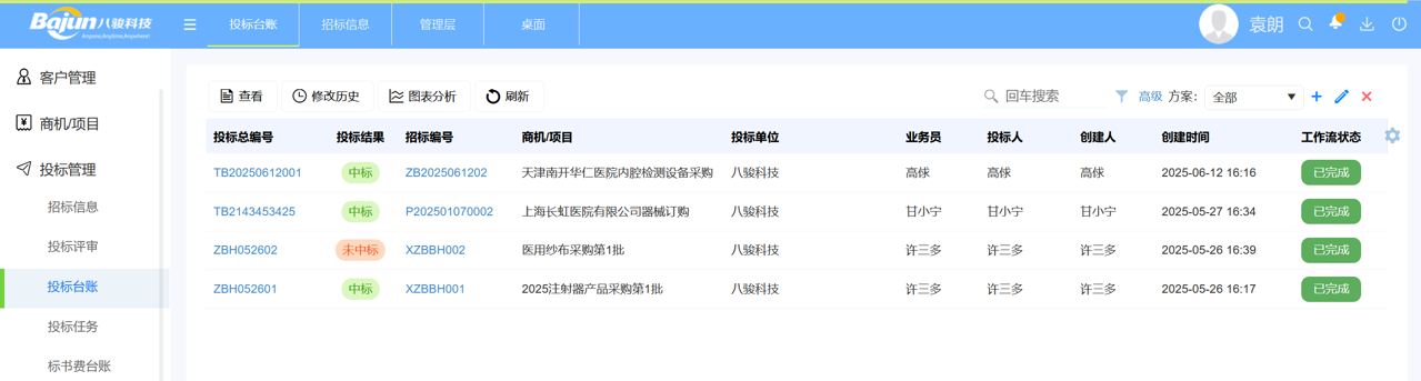 八駿CRM招投標(biāo)管理